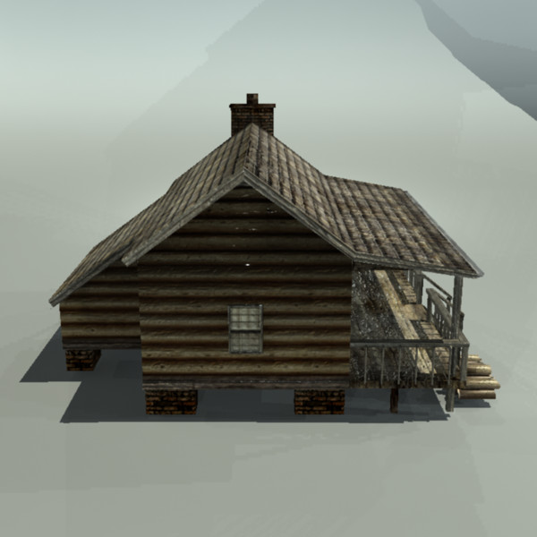 log cabin dock combo 3d obj - Log Cabin--Boat Dock GAME READY 360 View by Monkey Wrench